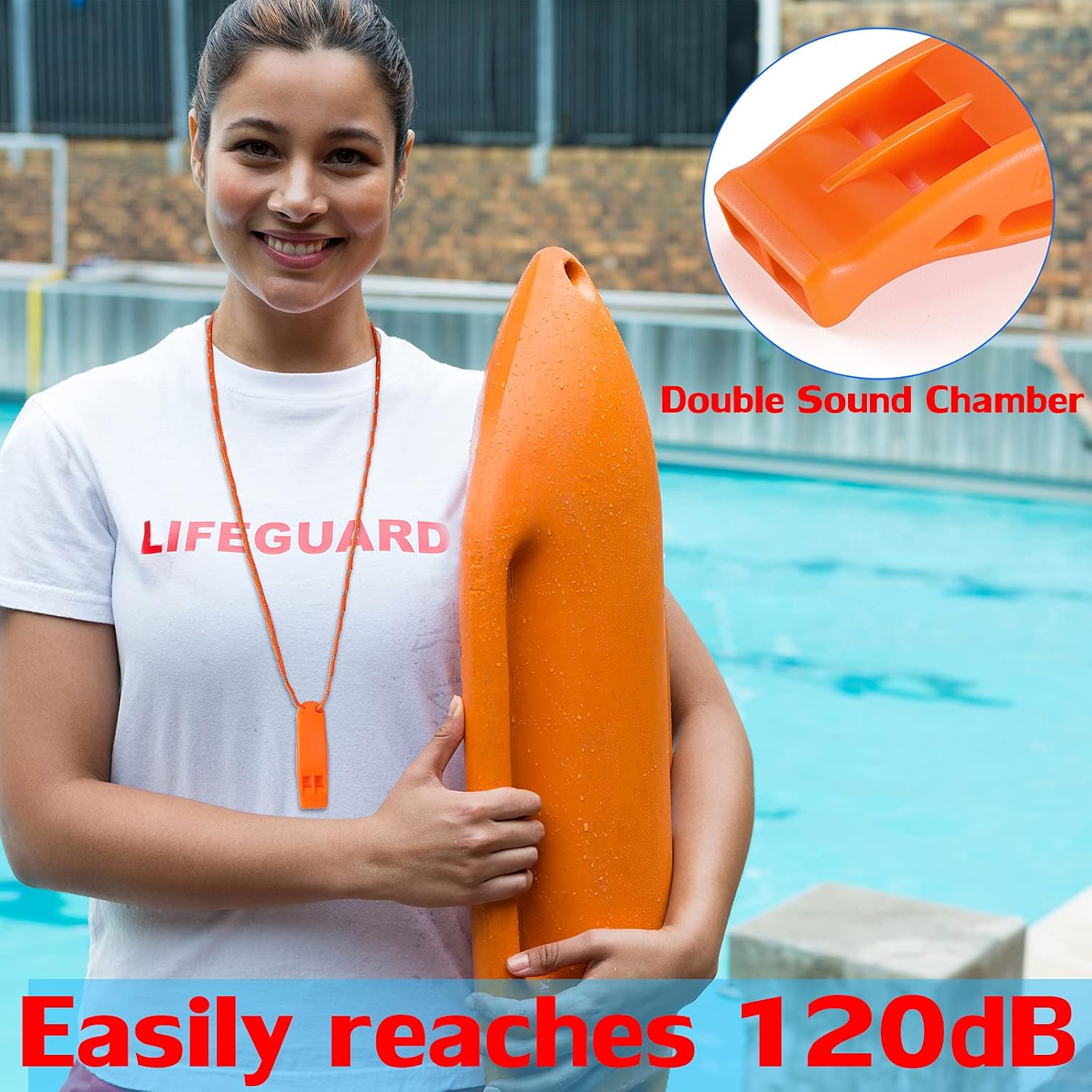 Whistle, Super Loud Emergency Whistle with Lanyard, Ideal for Boating, Swimming, Kayaking, Water Survival, Hiking, Camping - Image 2